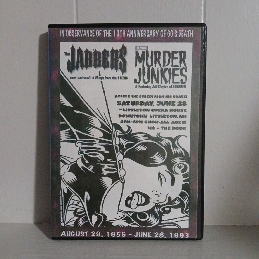 Jabbers & Murder Junkies DVD 10 Year Anniversary GG Allin Punk Rock Concert